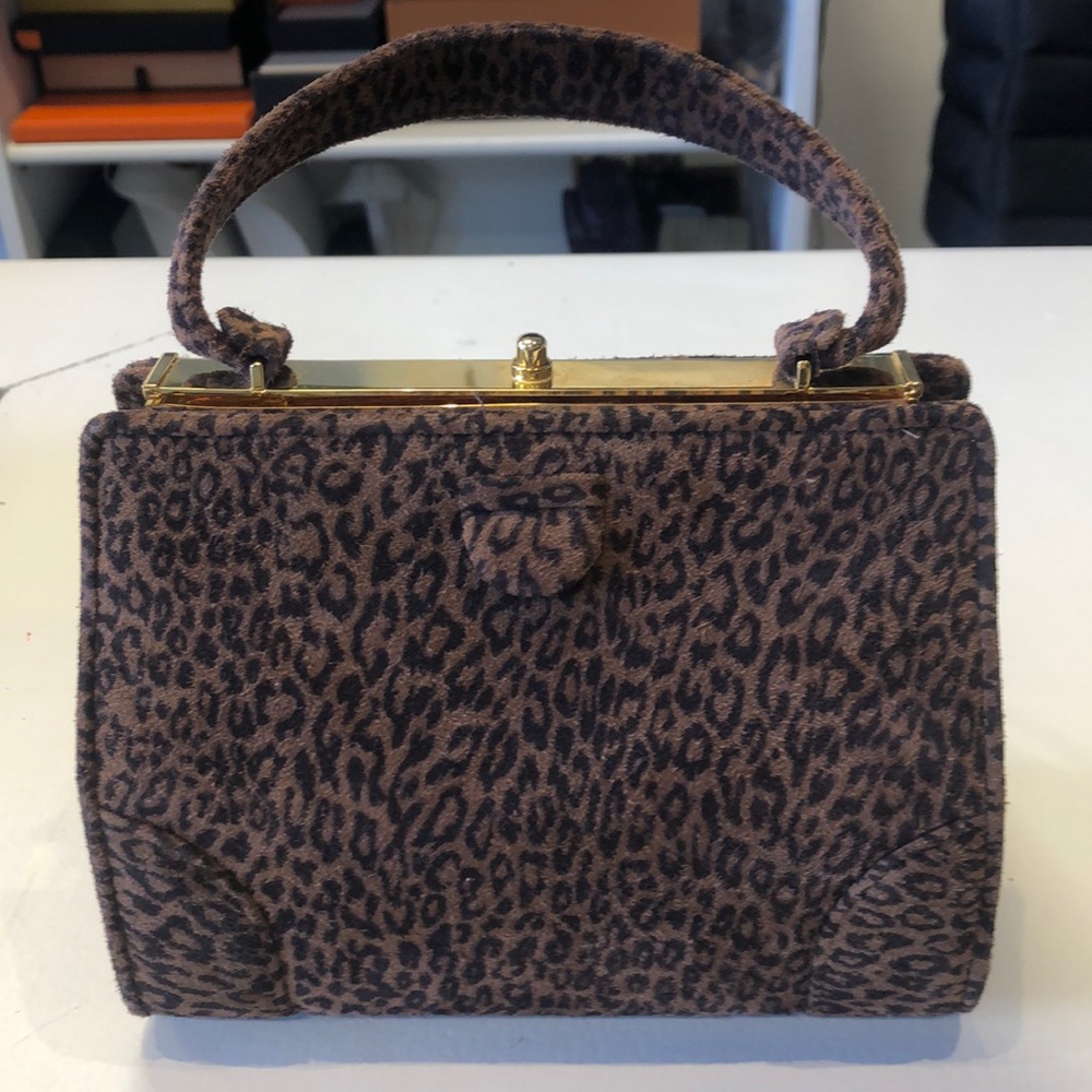 Judith Leiber suede handbag